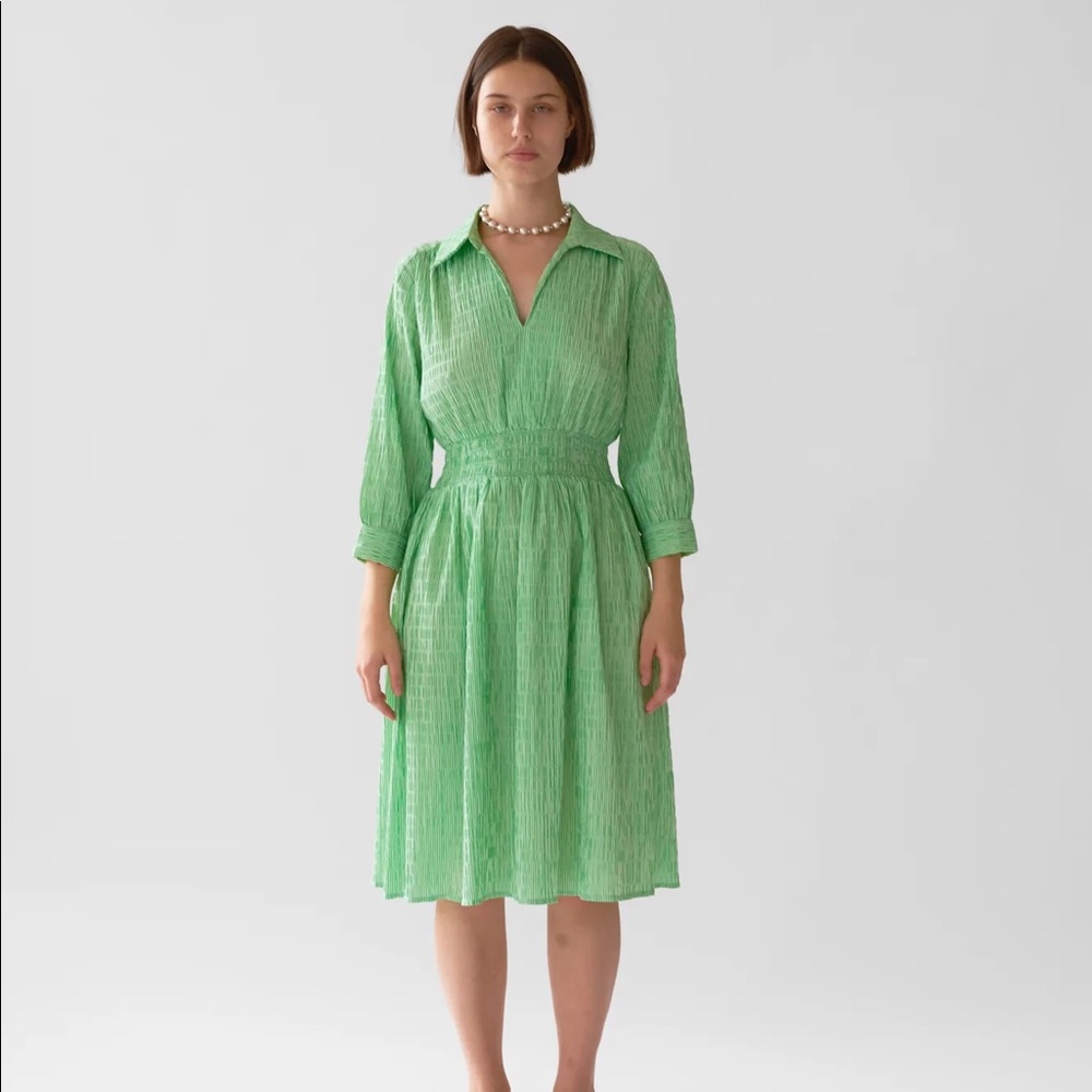 Wray NYC Lindsey Green Stripe Dress